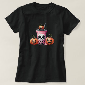 Pastel Goth Halloween Boba en Pompoenen T-shirt