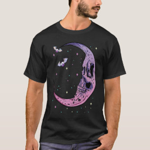 Pastel Goth Halve Maanfase Schedel Esthetische Wi T-shirt