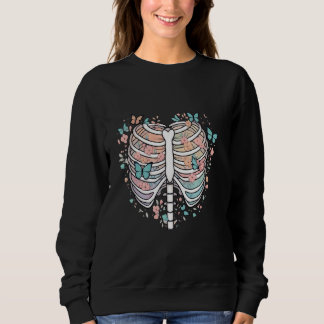 Pastel Goth Heart Ribcage Creepy Kawaii Aesthetic  Trui