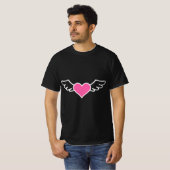 Pastel Goth Heart with Wings  T-shirt (Voorkant volledig)