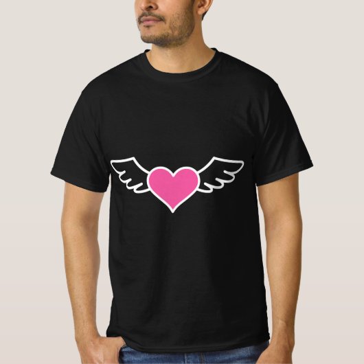 Pastel Goth Heart with Wings  T-shirt (Voorkant)