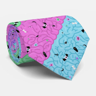 Pastel Goth Hersenen Stropdas