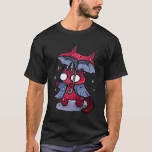 Pastel Goth Krampus Kat Schattige Enge Duivel Kat T-shirt