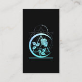 Pastel Goth Moon Aesthetic Flower Visitekaartje (Voorkant)