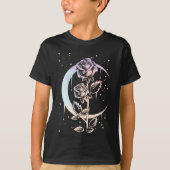Pastel Goth Moon Flower Witchy T-shirt (Voorkant)