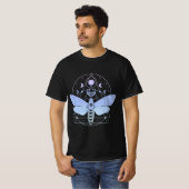 Pastel Goth Moth Moon Wiccan Crescent Skull  T-shirt (Voorkant volledig)