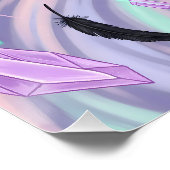Pastel Goth Mystieke Vleermuis Perfect Poster (Hoek)