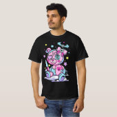 Pastel Goth Scary Cute Teddy Bear Wicca Witch Kawa T-shirt (Voorkant volledig)