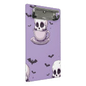 Pastel Goth Schedel in Theekop Mini Klembord (Schuin)