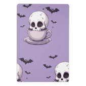Pastel Goth Schedel in Theekop Mini Klembord (Achterkant)