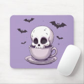 Pastel goth schedel in theekop muismat (Met muis)