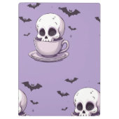 Pastel Goth Skull in Teacup Klembord (Achterkant)