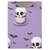 Pastel Goth Skull in Teacup Klembord (Voorkant)