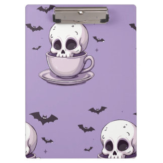 Pastel Goth Skull in Teacup Klembord