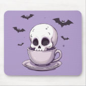 Pastel Goth Skull in Teacup Muismat (Voorkant)