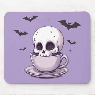 Pastel Goth Skull in Teacup Muismat