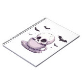 Pastel Goth Skull in Teacup Notitieboek (Linkerzijde)