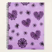 Pastel Goth Spiderweb Hearts Planner (Voorkant)