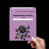 Pastel Goth stijl trouwstationery Hekserij Save The Date