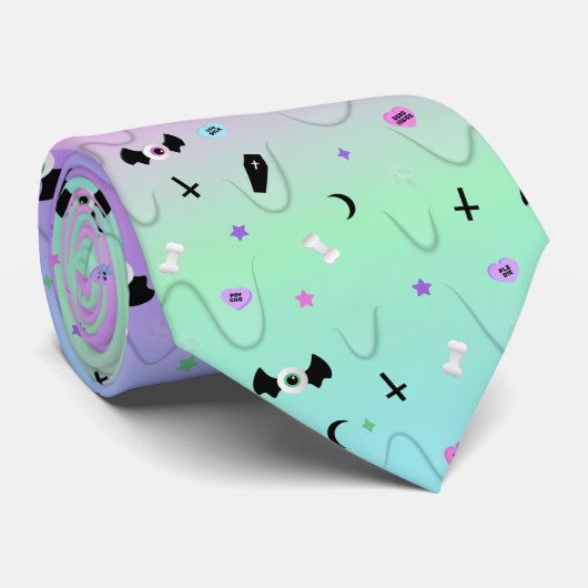 Pastel Goth Stropdas (Opgerold)