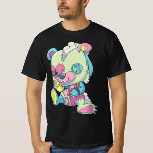 Pastel Goth Teddy Bear  T-shirt (Voorkant)