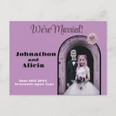 Pastel Goth Trouwkaart Postkaart Aankondigingskaart (Voorkant)