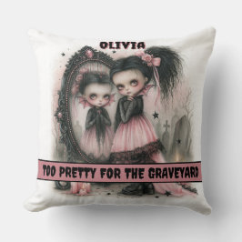 Pastel Goth Vampier Spiegel Kunst Griezelen Kussen