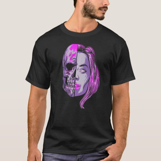 Pastel Gothic Aesthetisch halfdood beendopje T-shirt (Voorkant)