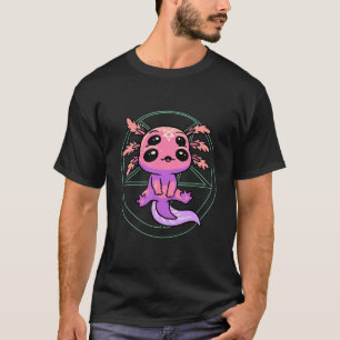 Pastel Gothic Axolotl Pentagram Gothic Satanic Wal T-shirt