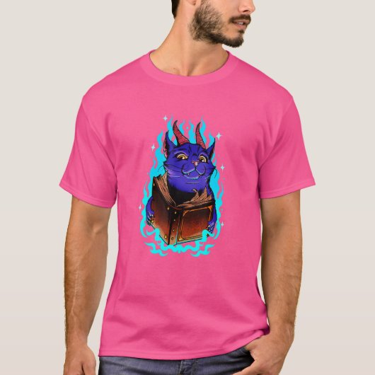 Pastel Gothic Baphomet Cat Evil Pagan Gothic Kitte T-shirt (Voorkant)