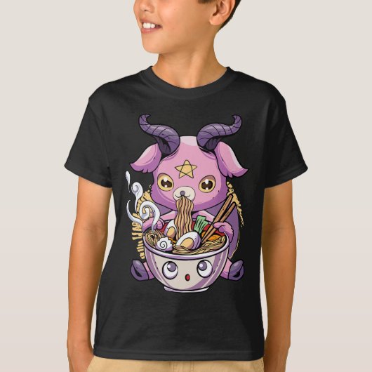 Pastel Gothic Baphomet Ramen Noodles Japan Food Sa T-shirt (Voorkant)