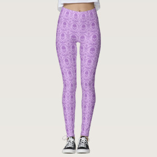 Pastel Gothic Baroque Skull Pattern Leggings