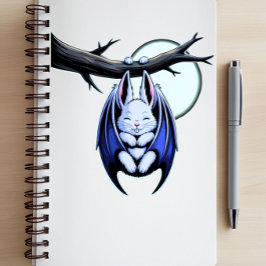 Pastel Gothic Bat Bunny Moonlight Notitieboek