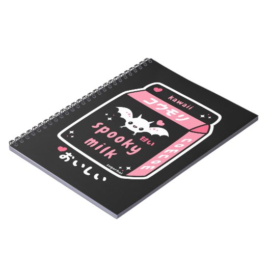 Pastel Gothic Bat Milk Notitieboek (Linkerzijde)