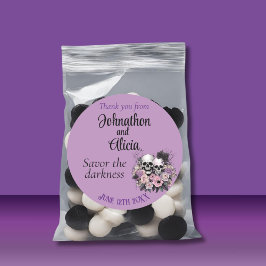 Pastel Gothic Bruiloft Sticker Favor Label accesso
