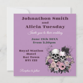 Pastel Gothic bruiloft Victoriaans Gothic moody Kaart