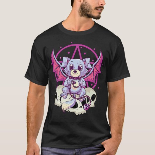 Pastel Gothic Clothing Kawaii Cute Japanese Yami A T-shirt (Voorkant)