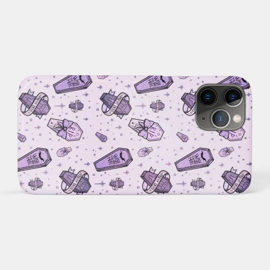 Pastel Gothic Coffins Patroon Case-Mate iPhone Case (Achterkant (horizontaal))