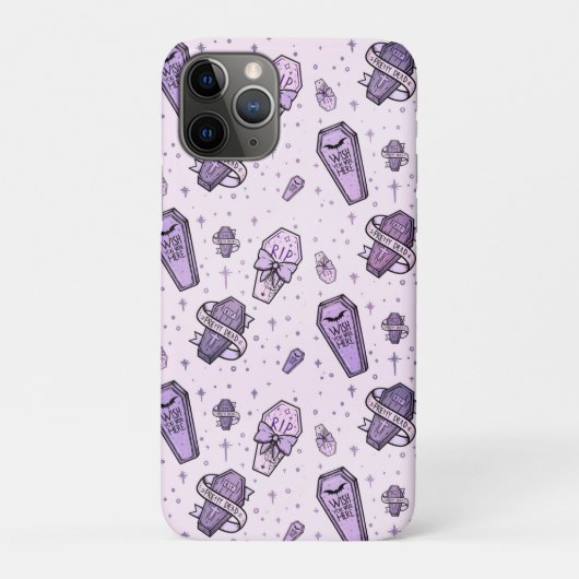 Pastel Gothic Coffins Patroon Case-Mate iPhone Case (Achterkant)