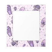 Pastel Gothic Coffins Patroon Notitieblok (Voorkant)