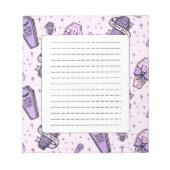 Pastel Gothic Coffins Patroon Notitieblok (Voorkant)