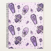 Pastel Gothic Coffins Patroon Planner (Voorkant)