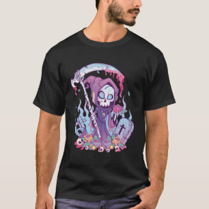 Pastel Gothic Creepy Death Grim Reaper Kawaii Occu T-shirt