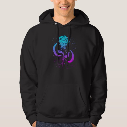 Pastel Gothic Creepy Gothic Witchcraft Roos Wicca Hoodie (Voorkant)