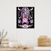 Pastel Gothic Creepy Kawaii Gift Chibi Halloween Poster (Keuken)