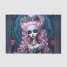 Pastel Gothic Creepy Marie Antionette Decoupage