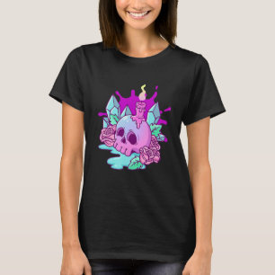 Pastel Gothic Creepy Skull T-shirt