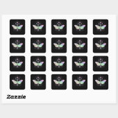 Pastel Gothic Cute Moth Spirituele Moon Vierkante Sticker (Vel)