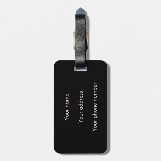 Pastel Gothic Cute Skull Funny Gothic Bagagelabel (Achterkant verticaal)