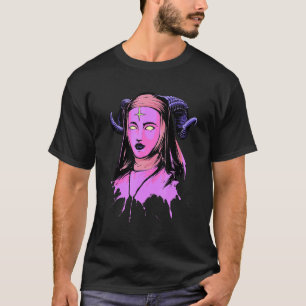 Pastel Gothic Demon Nun Unholy Wicca Satanic Occul T-shirt